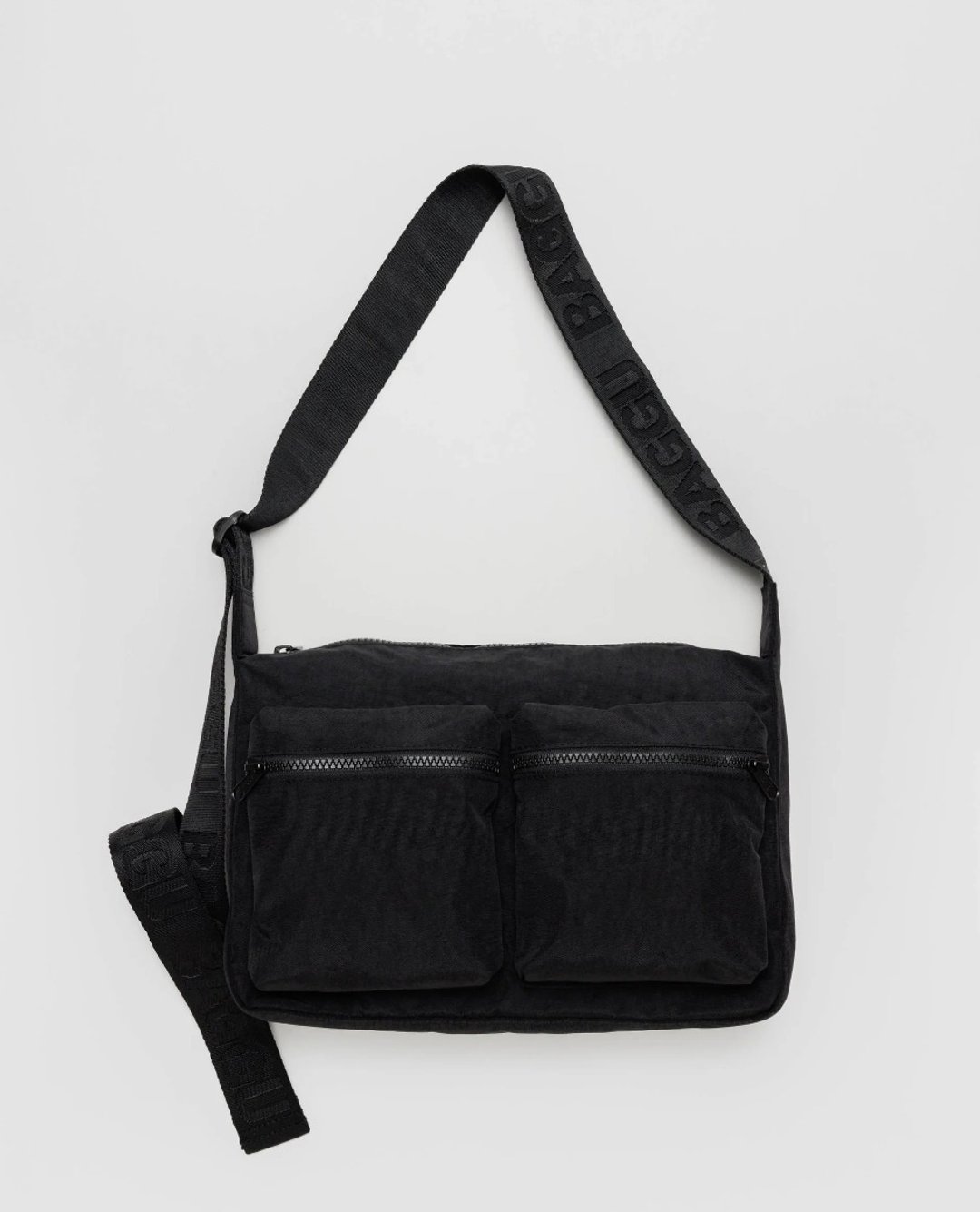 BAGGU - 回收尼龙Cargo包 - 中 - 黑色 - 侧背包/斜挎包 - 防水材质 黑色