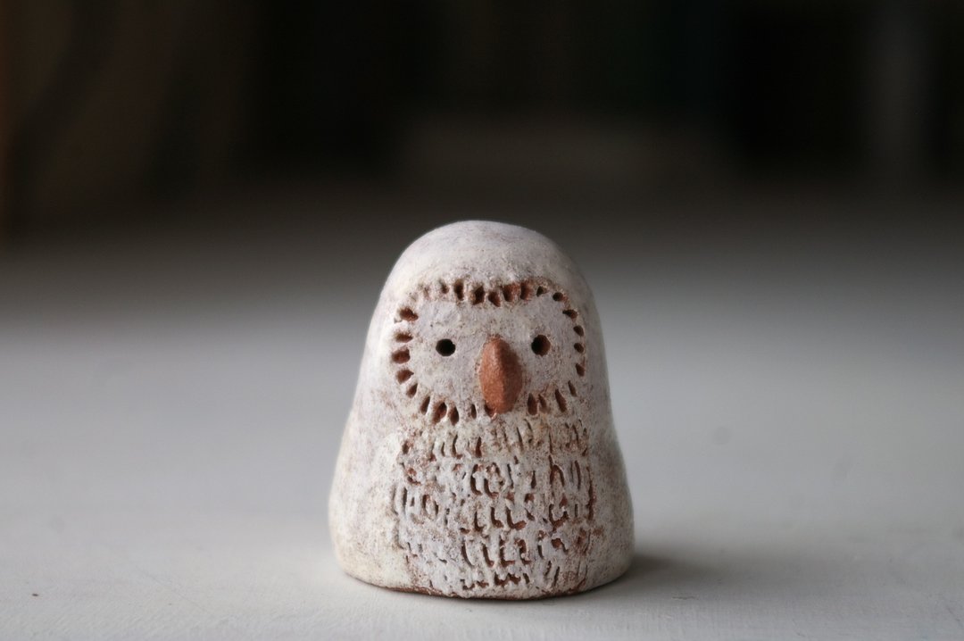 white owl ぽってり白フクロウ - 摆饰 - 其他材质 白色