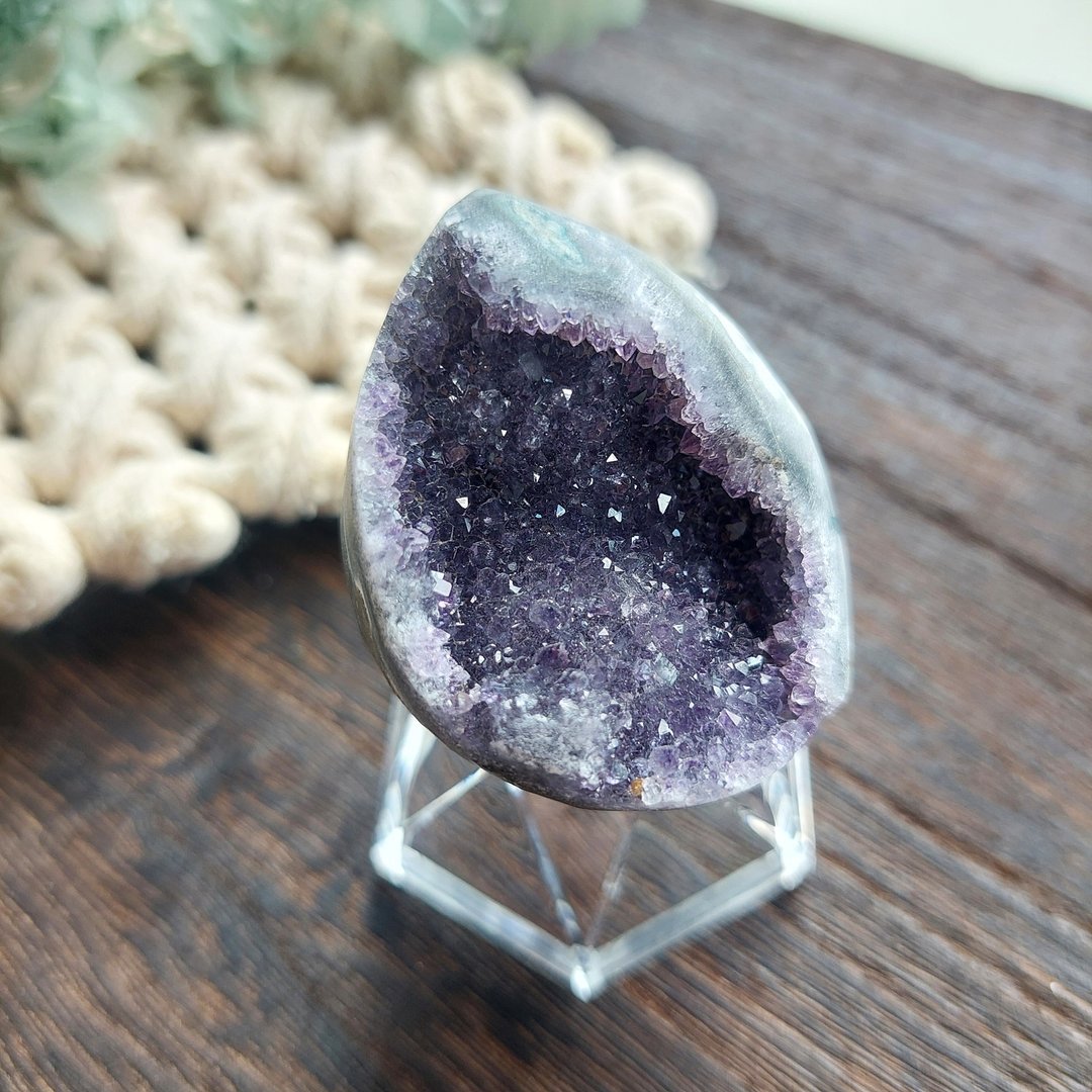 Amethyst 巴西产地 糖霜水晶蛋 紫水晶 天然矿石 原矿 - 摆饰 - 其他材质 