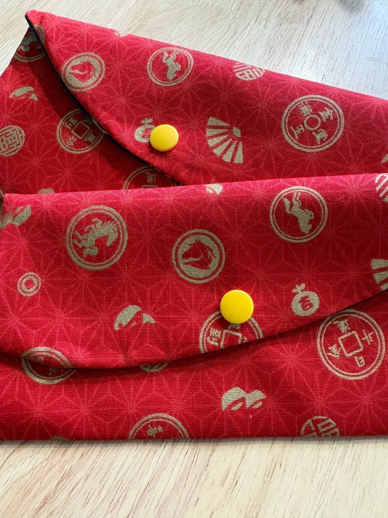 文青风优质万用红包袋 马到成功 喜气红 马年 礼物 收纳 湿纸巾 - 红包/春联 - 棉．麻 红色