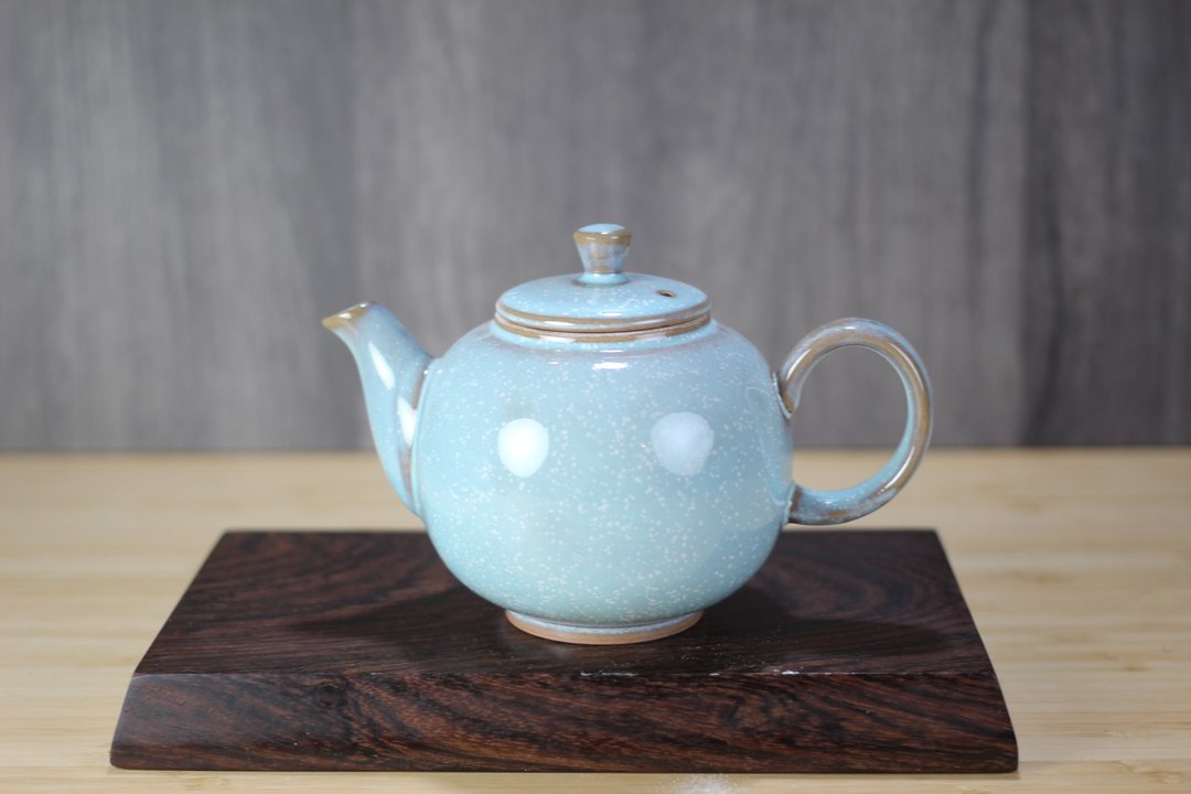 【沐春生活】240ml 冰奶绿 结晶釉 圆满茶壶 名家叶敏祥作 - 茶具/茶杯 - 瓷 