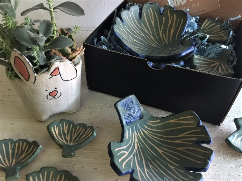 银得杏福小碟_陶器餐盘 - 浅碟/小碟子 - 陶 绿色