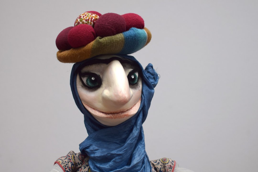 Fatima - interior puppet, original handmade doll - 摆饰 - 棉．麻 蓝色