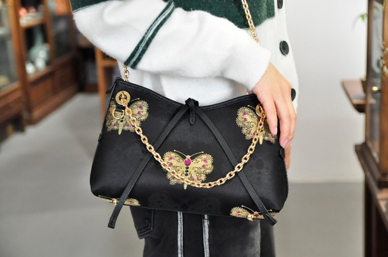 真丝蝴蝶BB龙须包 - 侧背包/斜挎包 - 其他材质 