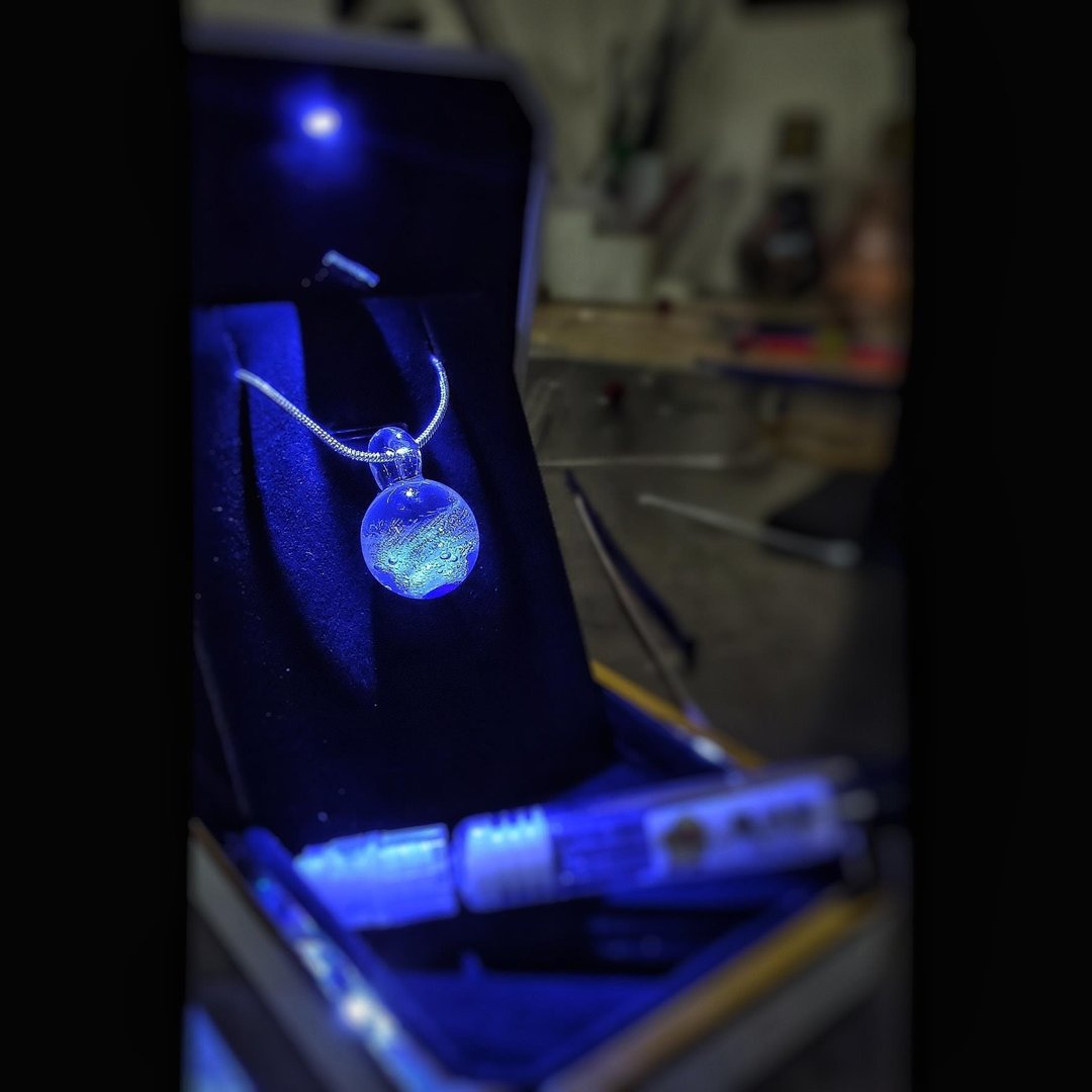 星尘珠坠子(15mm)(母乳纪念品/母乳饰品)(含礼盒) - 其他 - 玻璃 白色