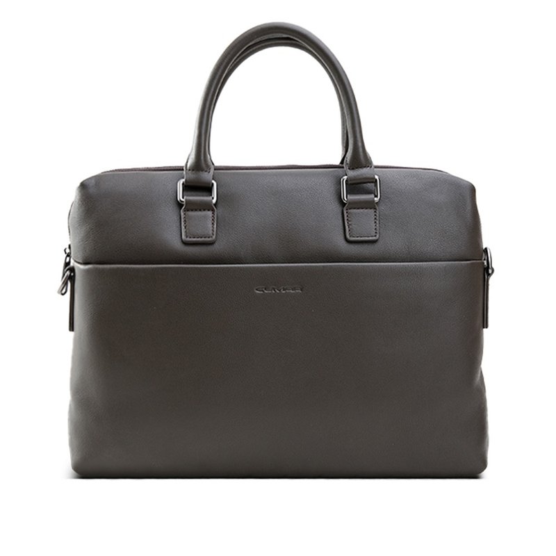 CUMAR 头层牛皮 CHOCO 横式公文包 - 公文包/医生包 - 真皮 咖啡色