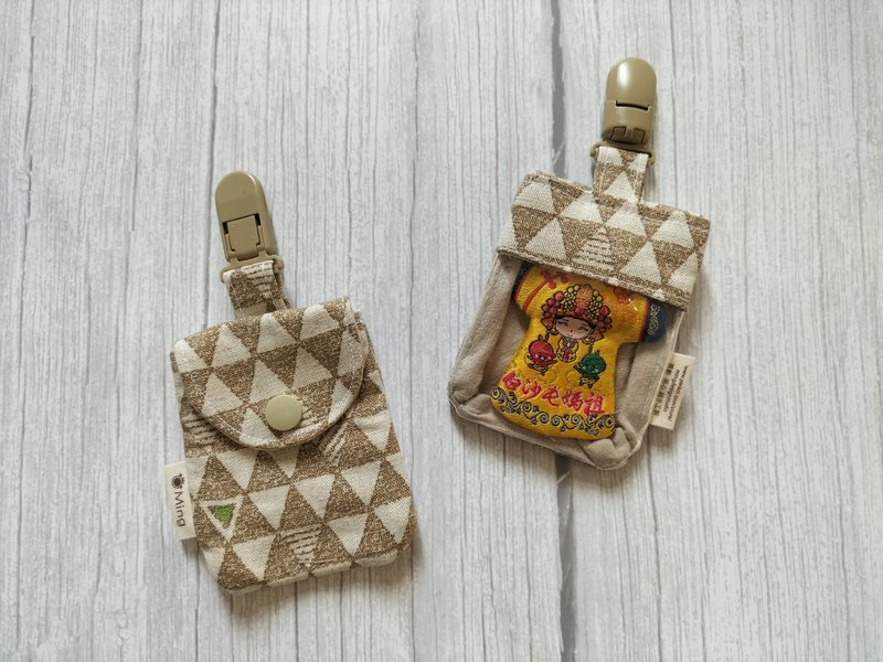 小三角平安符袋 - 平安符/符袋 - 棉．麻 卡其色