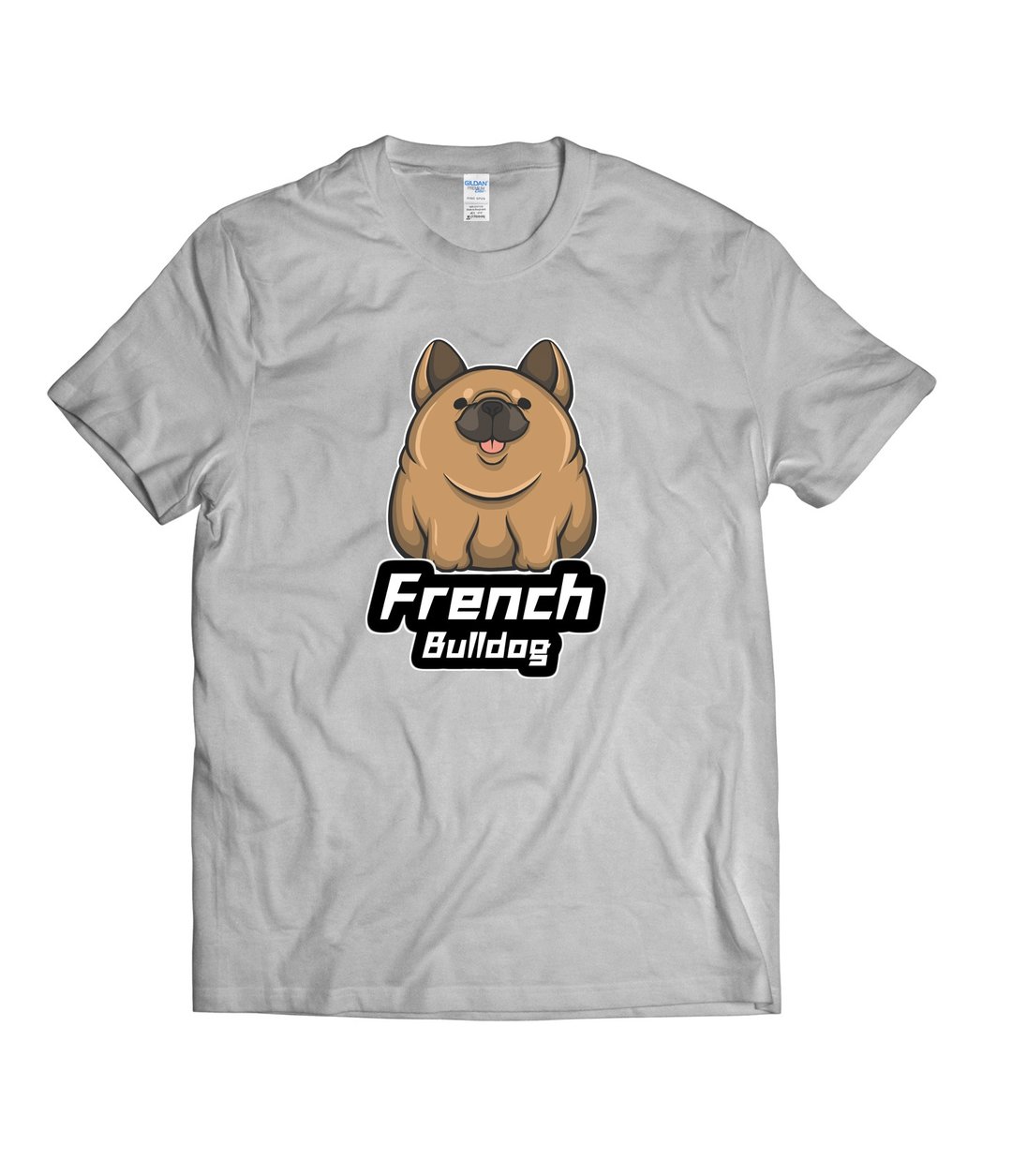 可爱胖嘟嘟法斗 棕法斗-T-shirt 白/黑/灰/藏青 - 男装上衣/T 恤 - 棉 多色
