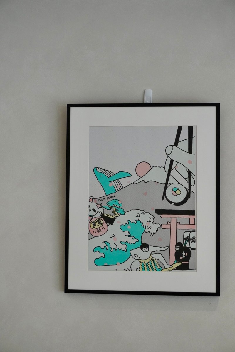 Risograph 海报 A3 尺寸日本 - 海报/装饰画/版画 - 纸 