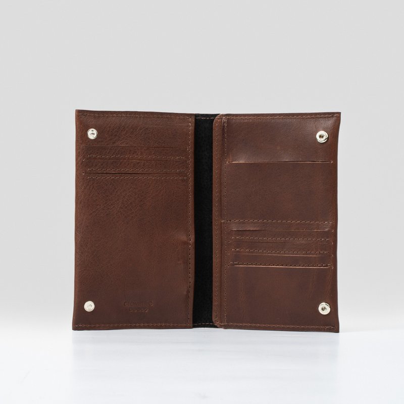 AirTag 钱包 - 大陆型 - 皮夹/钱包 - 真皮 咖啡色