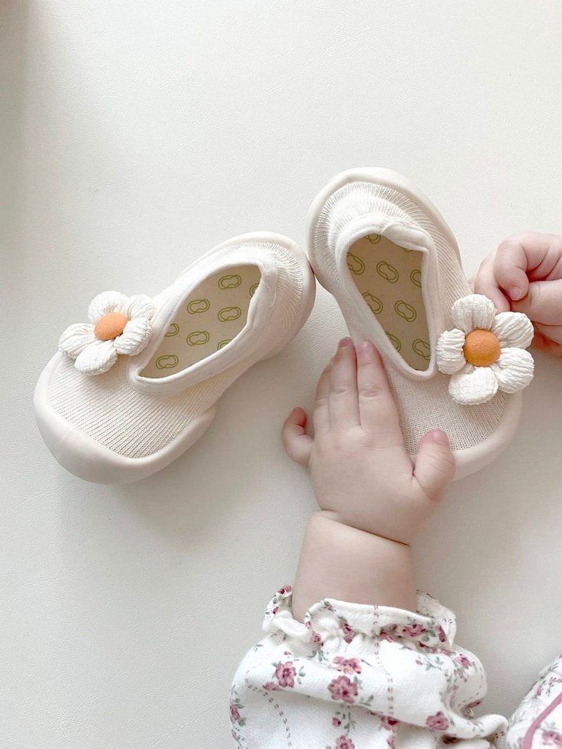 韩国 Ggomoosin 学步袜鞋 - 小苍兰 (短版) - 婴儿鞋 - 棉．麻 