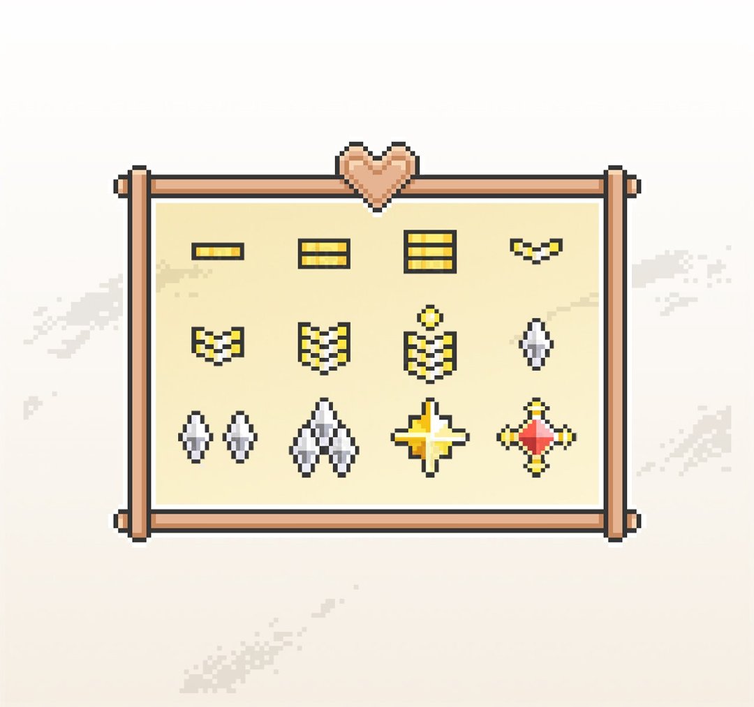 Twitch 订阅者徽章 小奇点徽章 怀旧像素风 军阶及勋章 - Logo 设计/图案设计 - 其他材质 