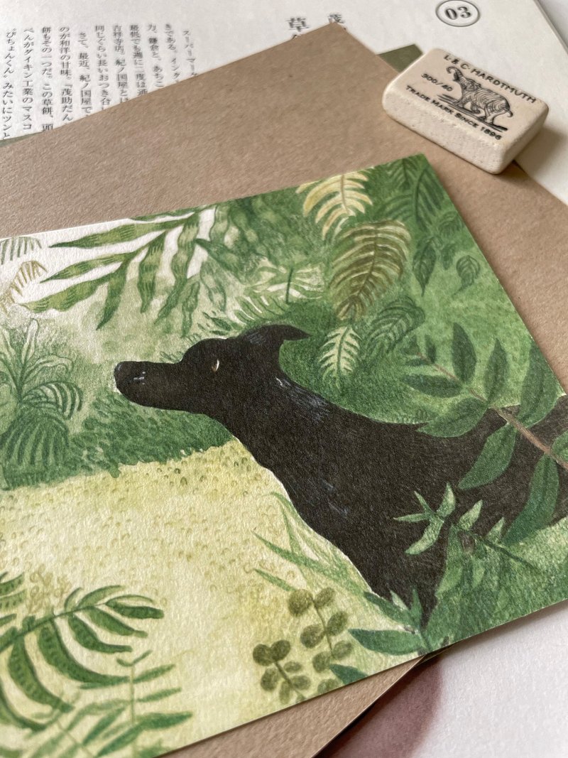 咱的山水－山与小黑画卡 - 卡片/明信片 - 纸 