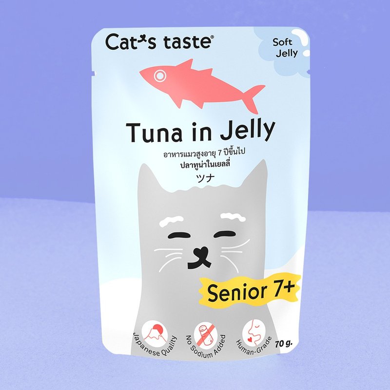 Cat's taste 猫餐包熟龄猫鲔鱼肉冻 - 零食/点心 - 其他材质 蓝色