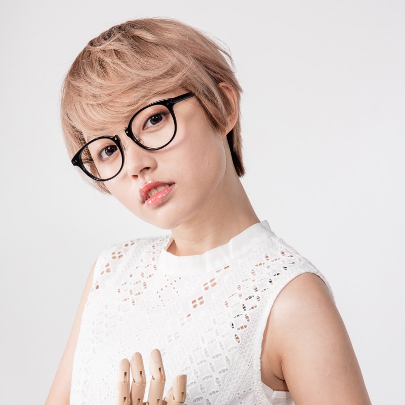 手工板材 复古眼镜框 - 眼镜/眼镜框 - 塑料 黑色