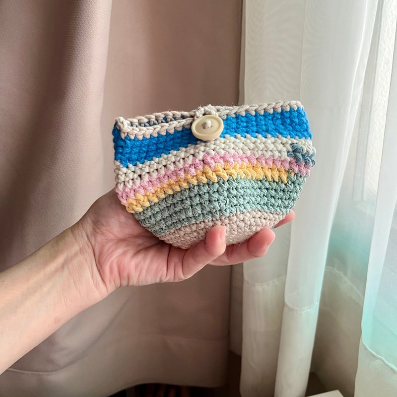 编织多色拼接小钱包 - 零钱包 - 其他材质 多色