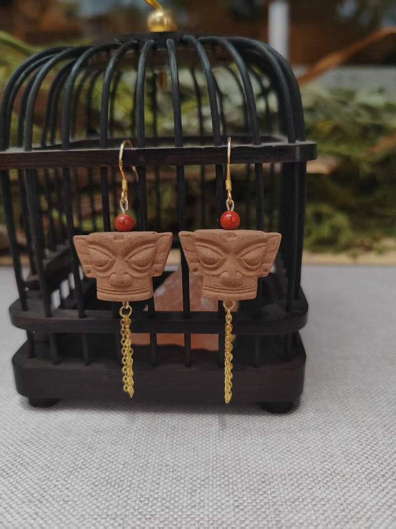 三星堆中式合香耳环 - 耳环/耳夹 - 其他材质 多色