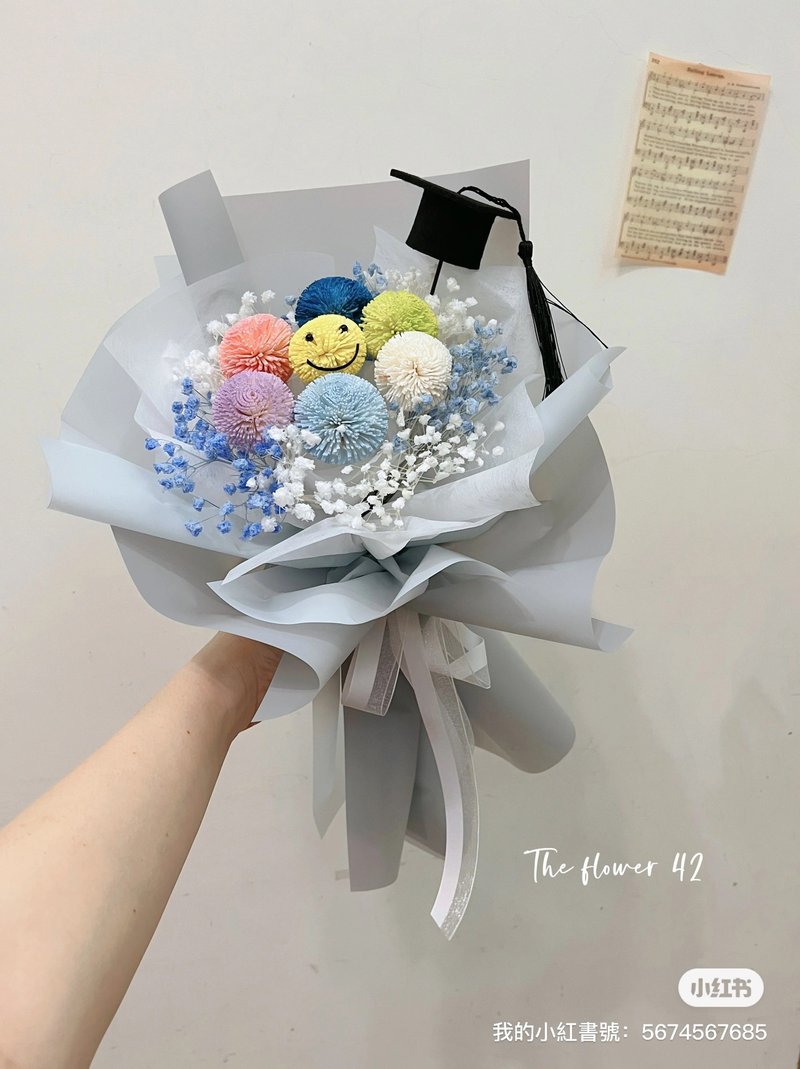 索拉花乒乓菊花束 - 干燥花/捧花 - 植物．花 