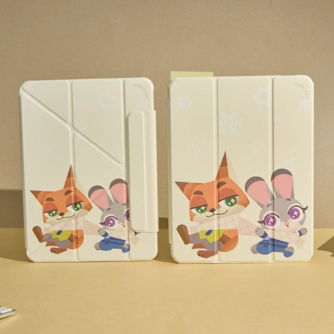 Disney 动物方城市 - 冬季雪花强悍磁吸 iPad 三折/Y 折保护壳 - 平板/电脑保护壳 - 塑料 多色