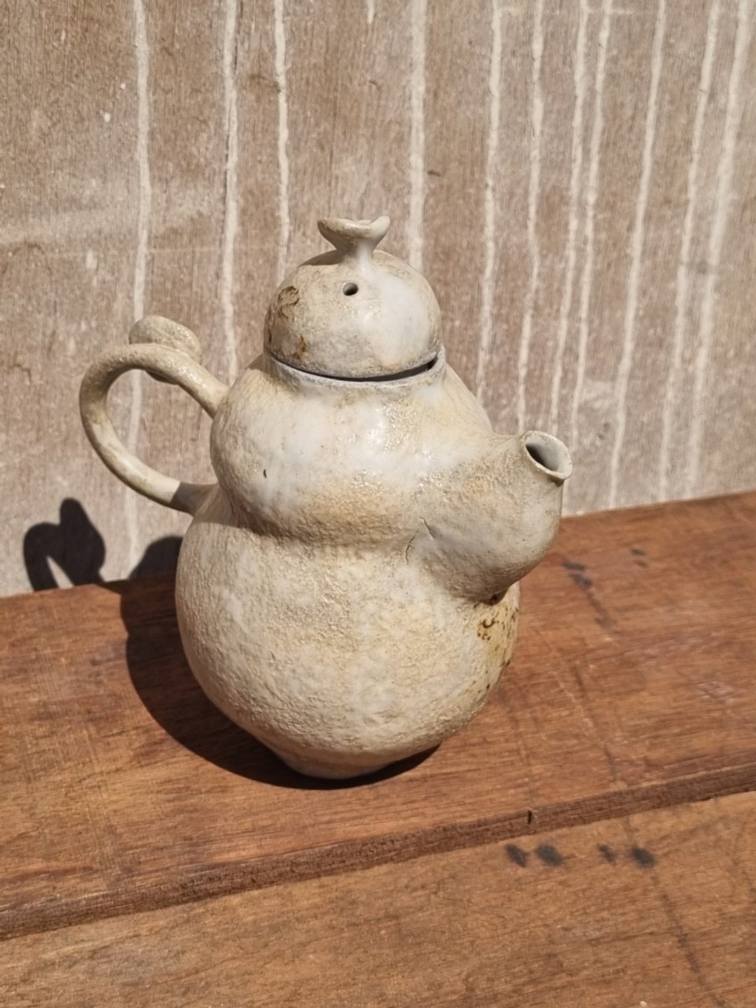 【还细胞生活】灰白石纹葫芦身茶壶 -生活食器 陶杯 陶器 茶壶 - 茶具/茶杯 - 陶 卡其色
