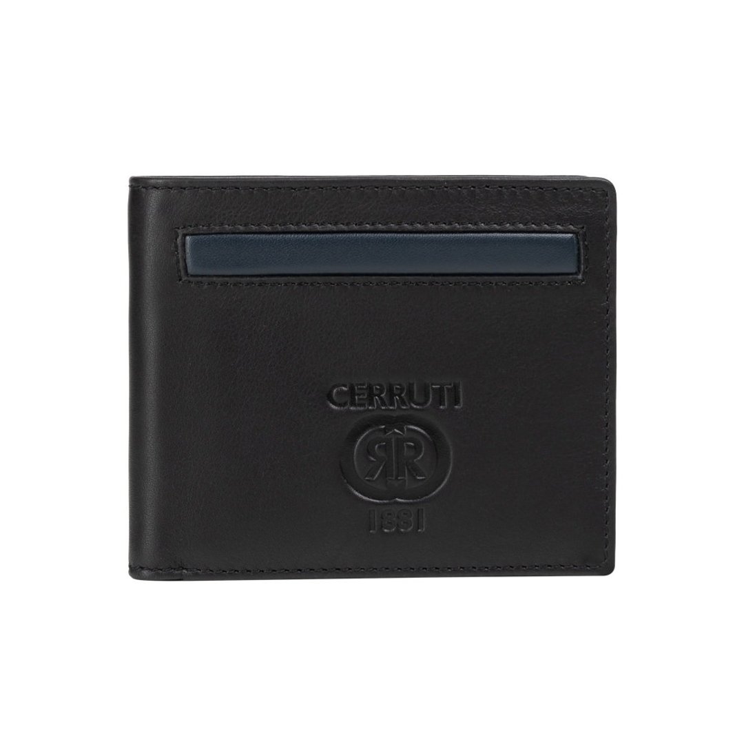 CERRUTI 1881 限量2折 顶级小牛皮12卡皮夹 全新专柜展示品 - 皮夹/钱包 - 真皮 黑色
