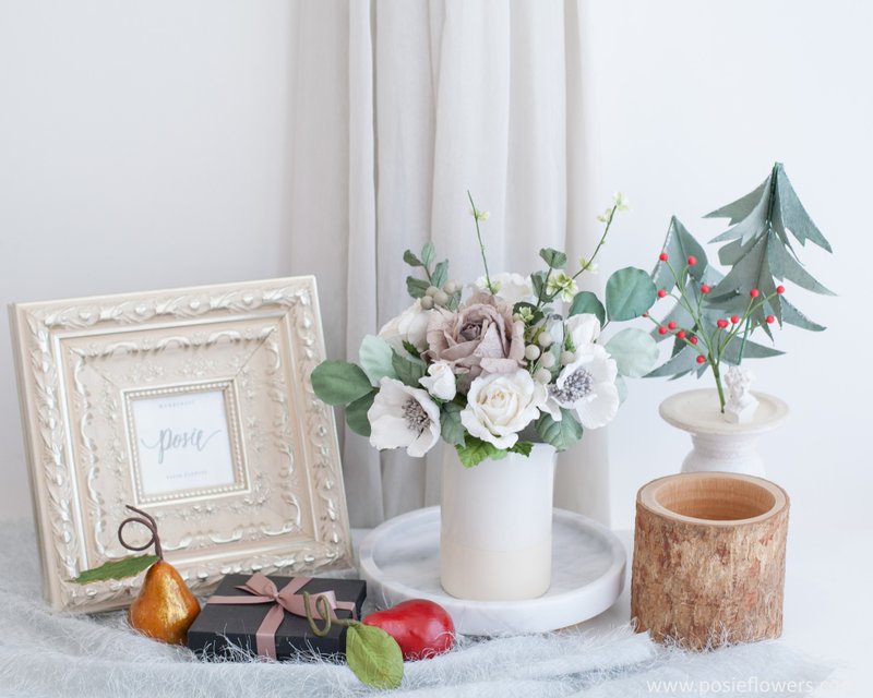 Christmas Collection A BUNCH OF WINTER - Flower Bunch for Decoration - 摆饰 - 纸 银色