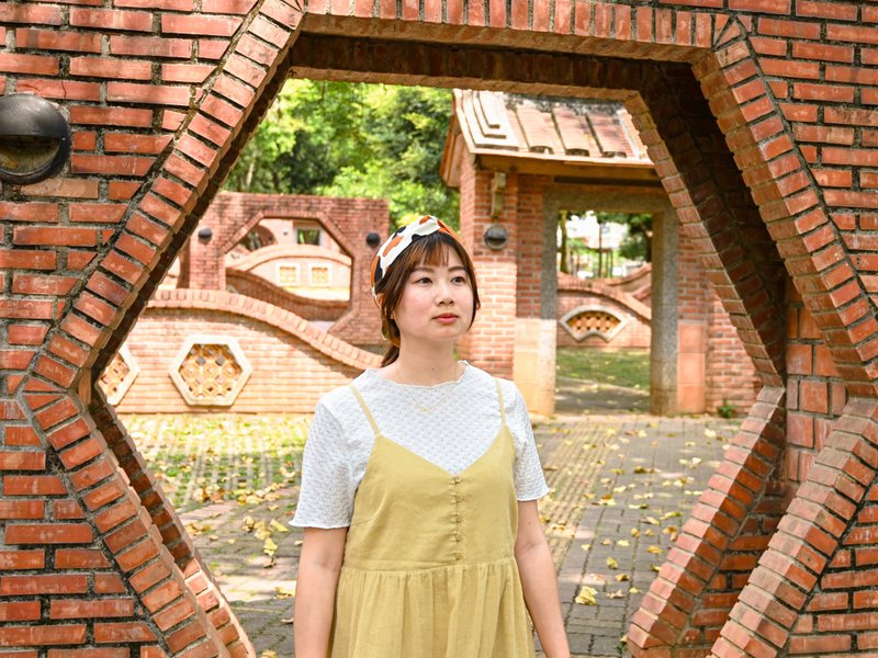 双拼发带 / 白乳牛 - 橘 - 发带/发箍 - 棉．麻 橘色