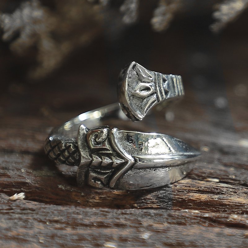 埃及戒指纯银 - 戒指 - 其他金属 银色