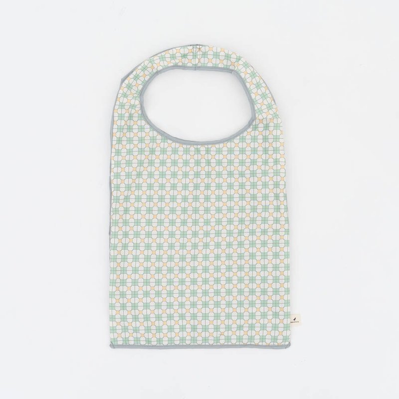 中型侧背背心袋/老磁砖9号/古宅白绿 - 侧背包/斜挎包 - 棉．麻 绿色