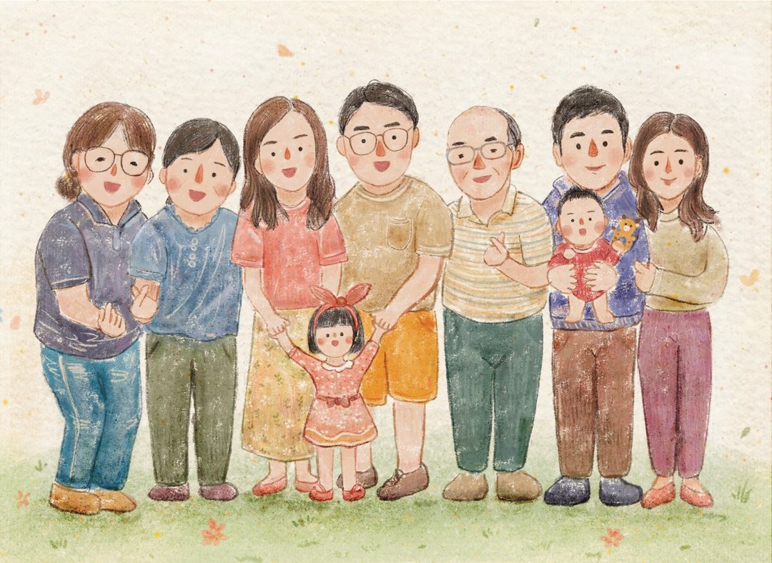 【可爱温暖似颜绘 】人物主角款 | 无背景 - 电子手绘真人画像/绘画/插画 - 其他材质 