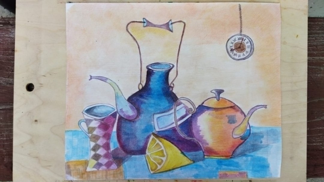 绘画 厨房 静物 茶道 绘画 墙壁 装饰 - 海报/装饰画/版画 - 纸 黄色