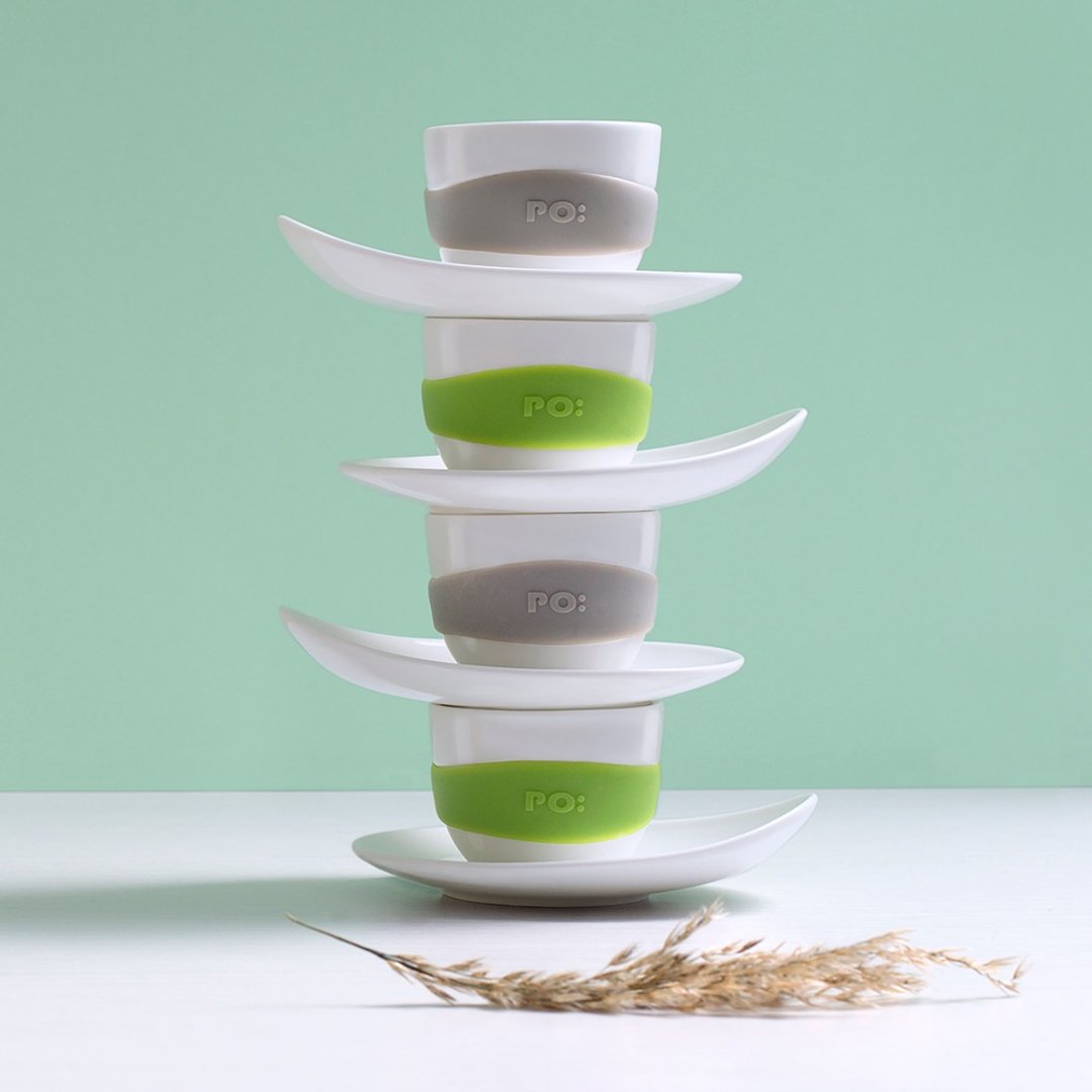 【实用家居礼物】幸运草 意式浓缩 陶瓷 咖啡杯 茶具 四套装 60ml - 茶具/茶杯 - 瓷 多色
