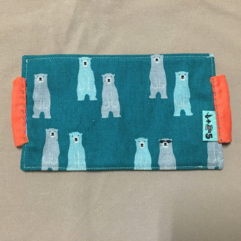 *灰熊爱你复古绿 双面口罩* - 口罩 - 棉．麻 绿色