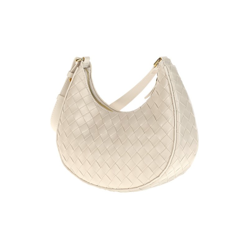 diy手工编织包真牛皮豌豆包单肩半月包新月牙自制作材料包 - 侧背包/斜挎包 - 其他材质 