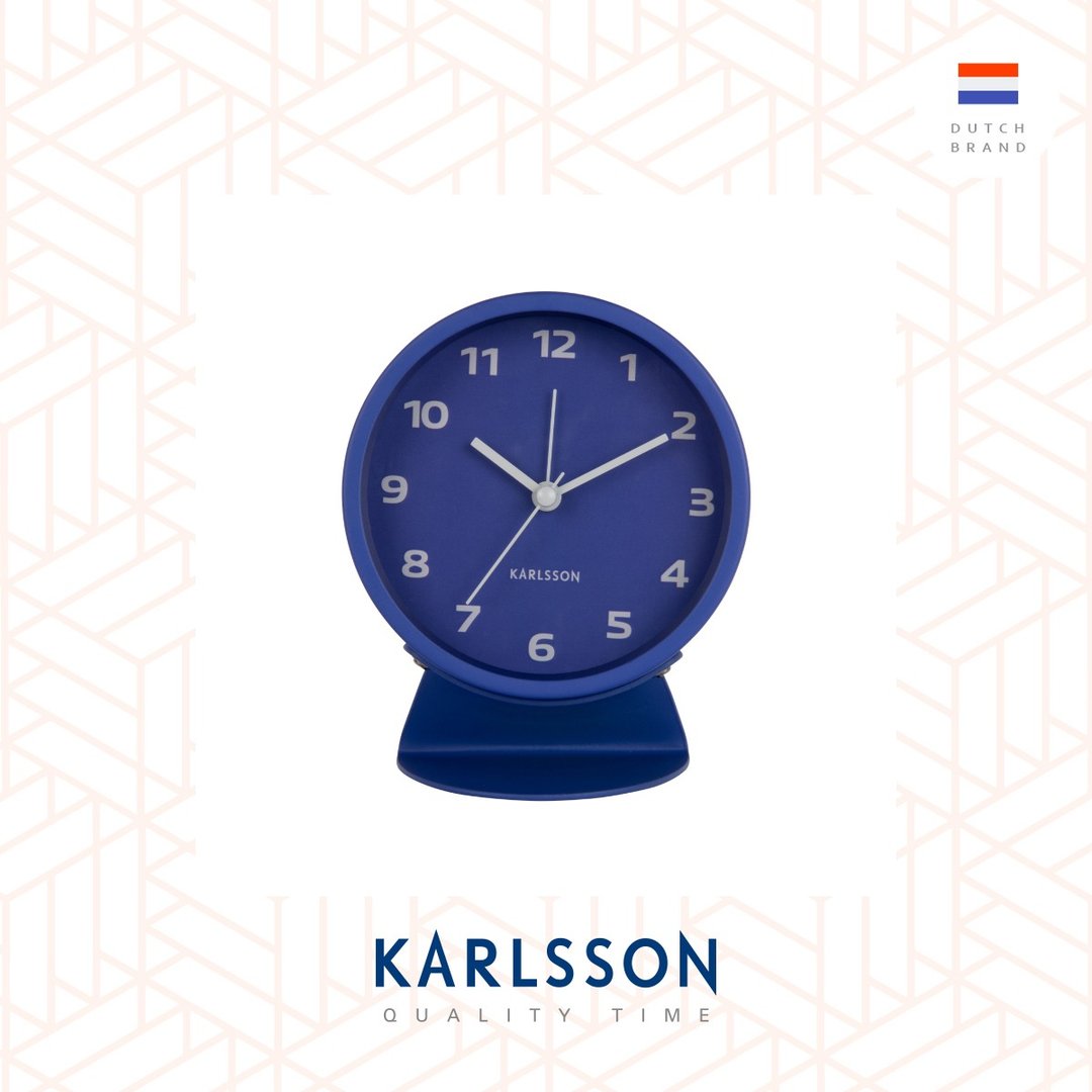 荷兰 Karlsson, Alarm clock Cool Retro 蓝色 Cool 闹钟 (带小夜橙) - 时钟/闹钟 - 其他金属 蓝色