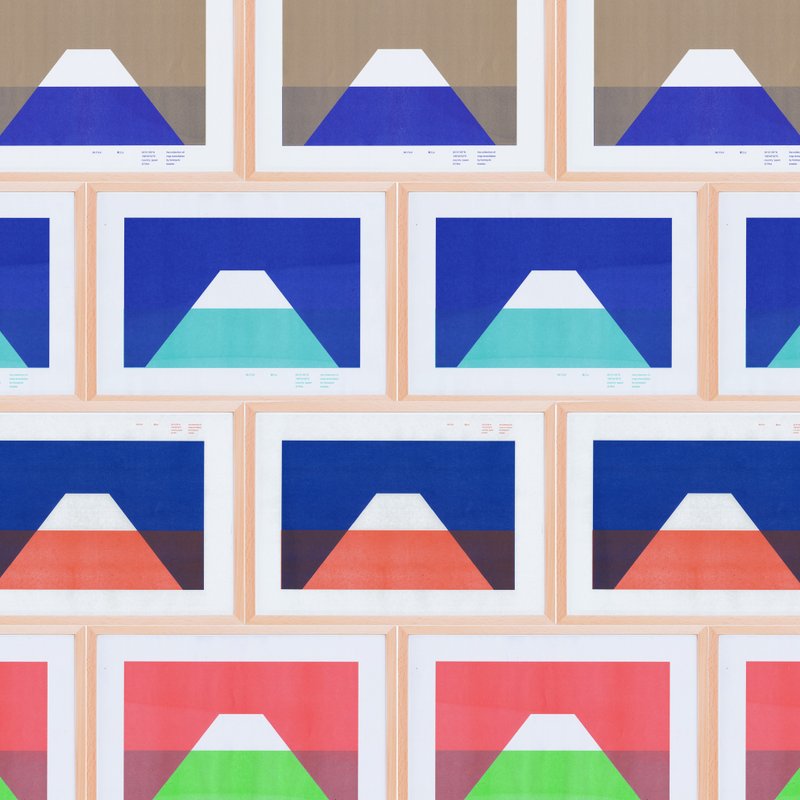Art prints (Riso) / 4 piece set / 4 Seasons Mount Fuji - 海报/装饰画/版画 - 纸 多色