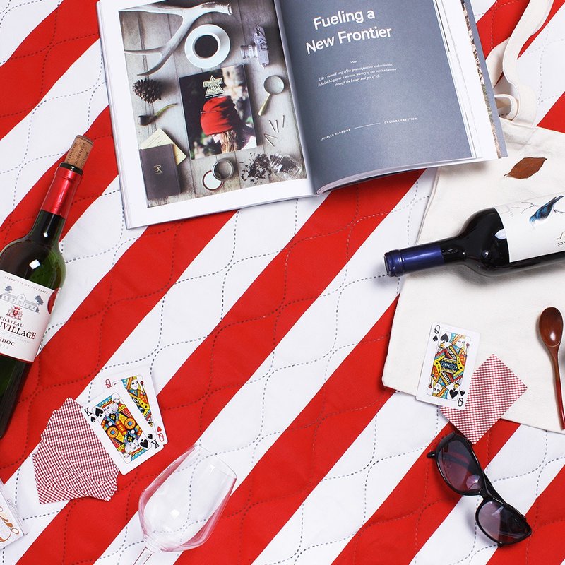 特厚铺棉防泼水野餐垫/帐篷地垫/防寒垫 幸福沙龙 - 野餐垫 - 聚酯纤维 红色