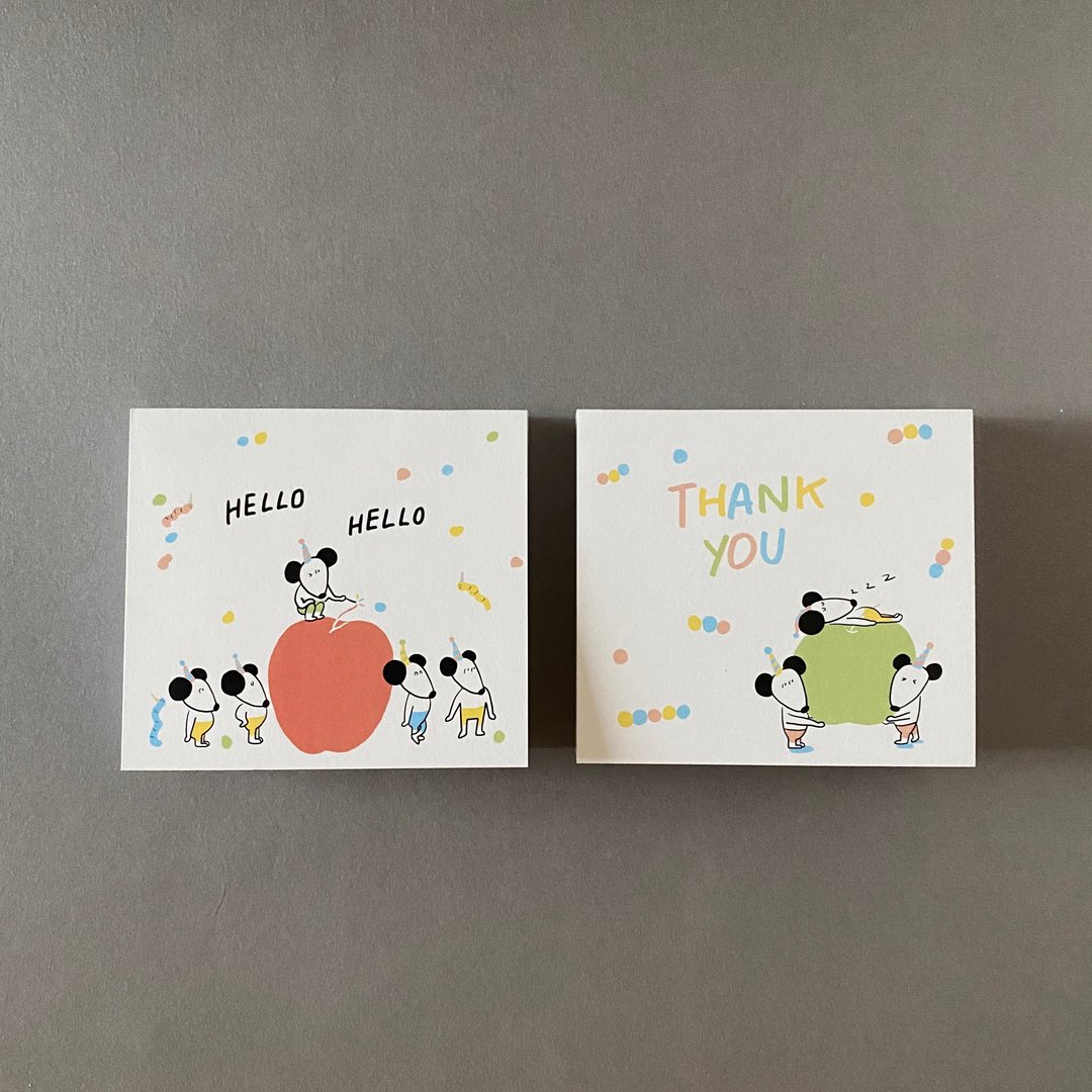 Hello Hello 老鼠厚厚便条本 - 便条纸/标签贴 - 纸 白色