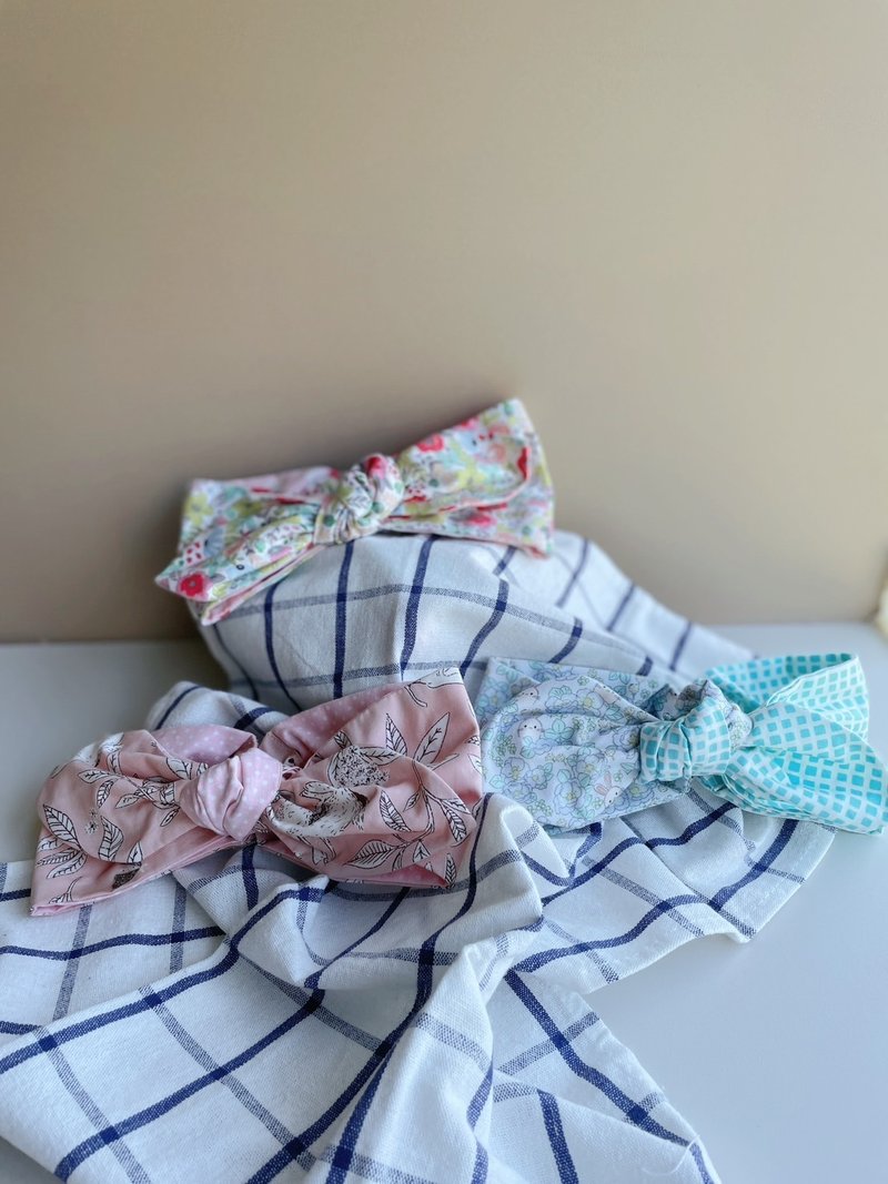 女孩儿蝴蝶结发带 - 发带/发箍 - 棉．麻 