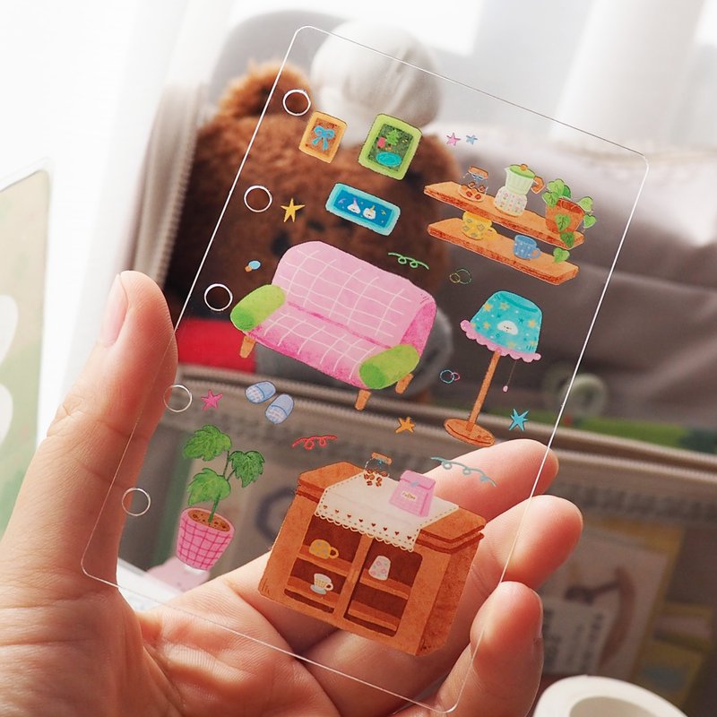 小狗巴士VOL.14 可爱小狗咖啡系列 亚克力分隔板m5尺寸/活页书签 - 书签 - 其他材质 多色