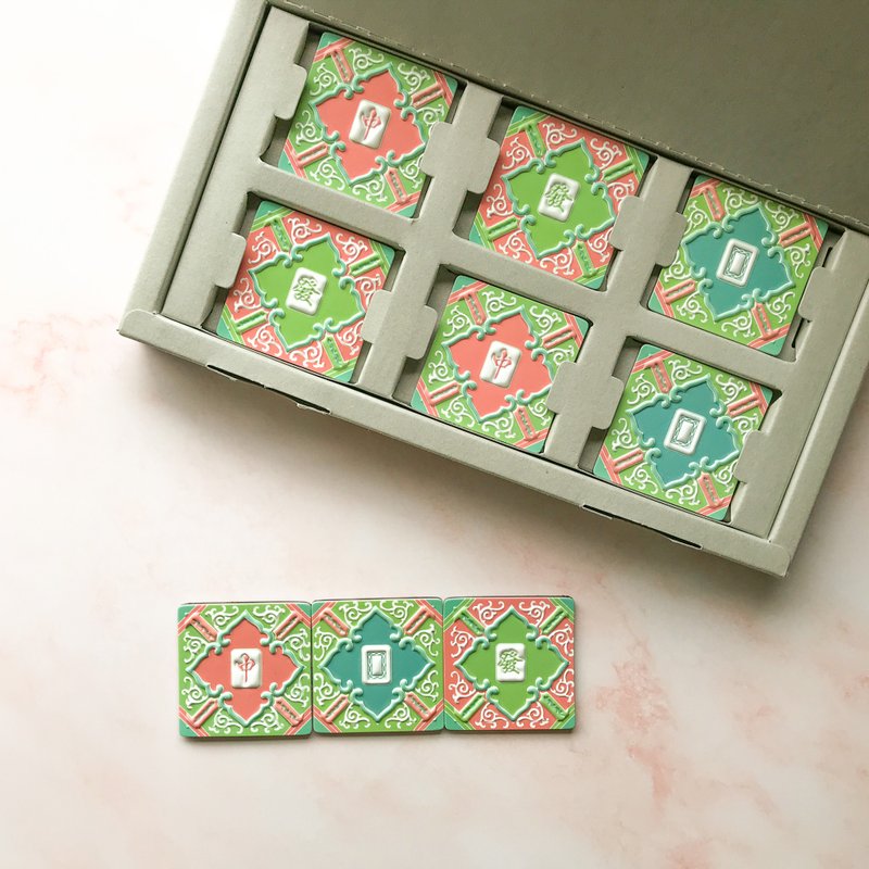 麻将 中发白 磁铁礼盒 - 冰箱贴/磁贴 - 其他材质 绿色