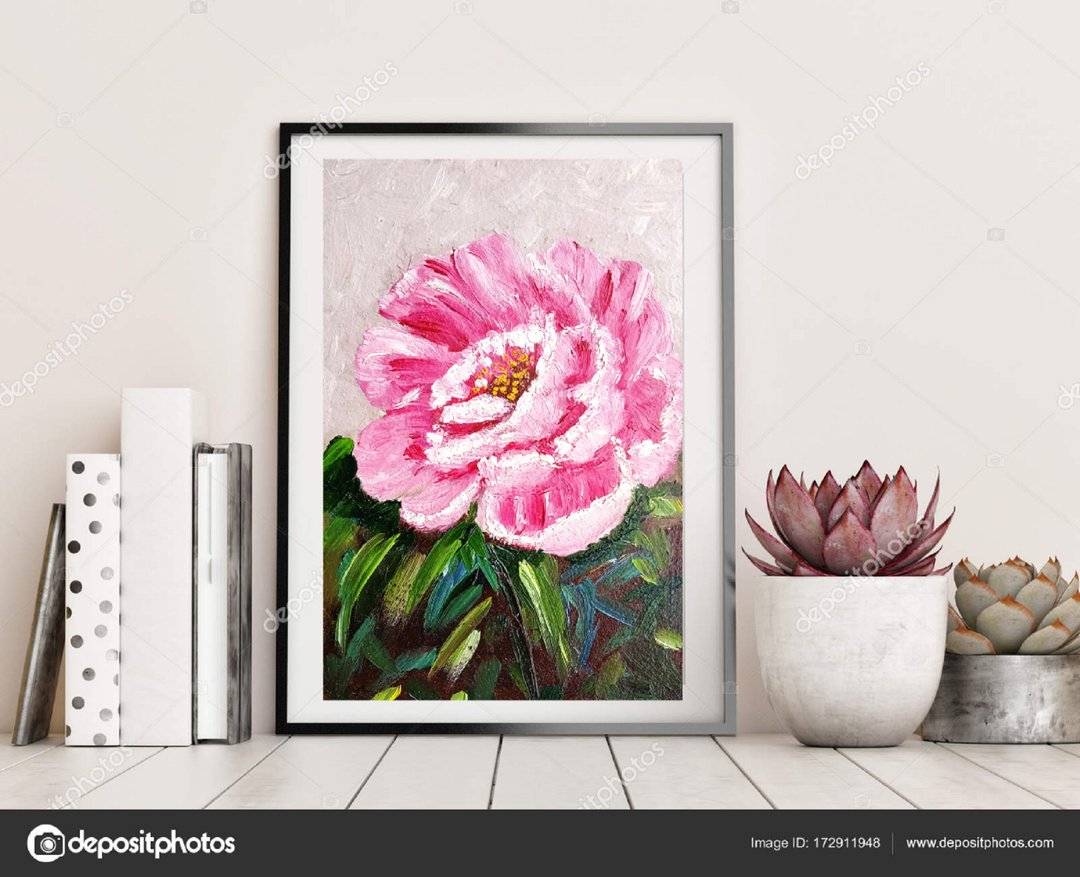 牡丹花画牡丹粉牡丹原花艺生动画 - 摆饰 - 其他材质 多色