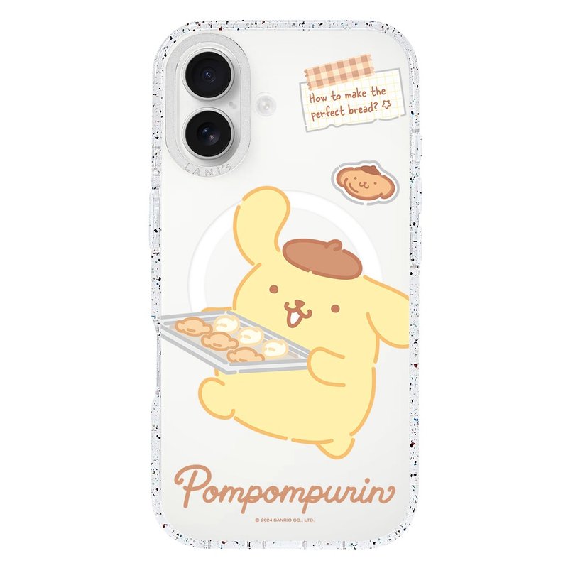 大耳狗布丁狗烘培坊 布丁烤面包 透彩框 iPhone 防摔手机壳 - 手机壳/手机套 - 环保材料 白色