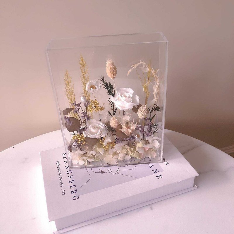 逗留 - 永生花 不凋花  可放入相片相框 定制 情人节礼 交换礼物 - 干燥花/捧花 - 植物．花 透明