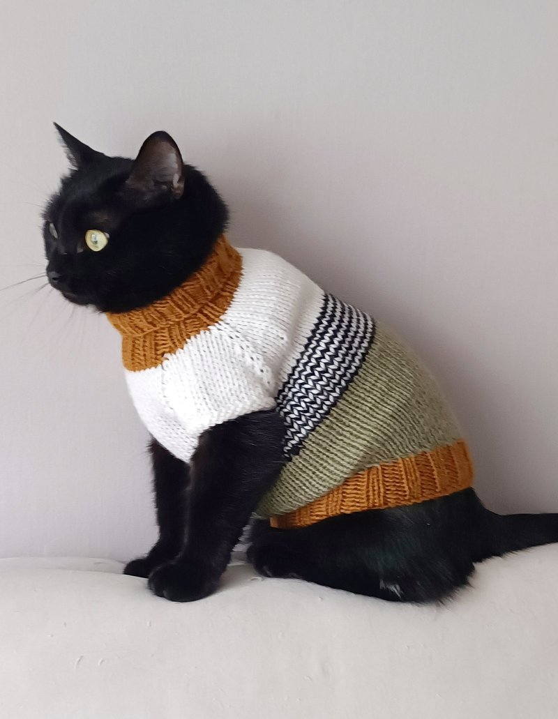 猫毛衣 斯芬克斯猫毛衣 猫毛衣 小猫毛衣 小狗毛衣 - 衣/帽 - 羊毛 