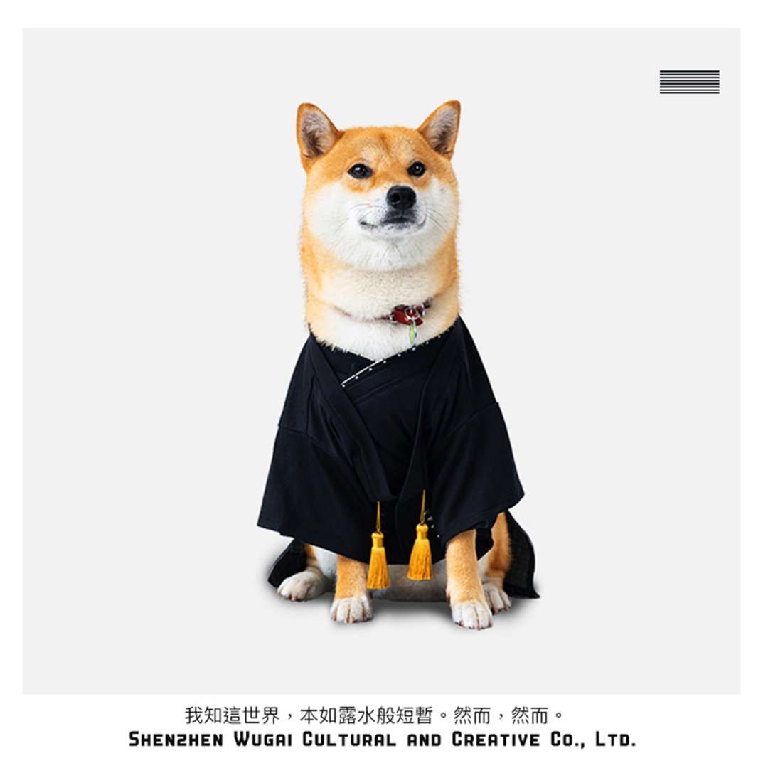 唔该独家定制柴犬柯基狗衣服黑武士和服浴衣日本棉 - 衣/帽 - 棉．麻 