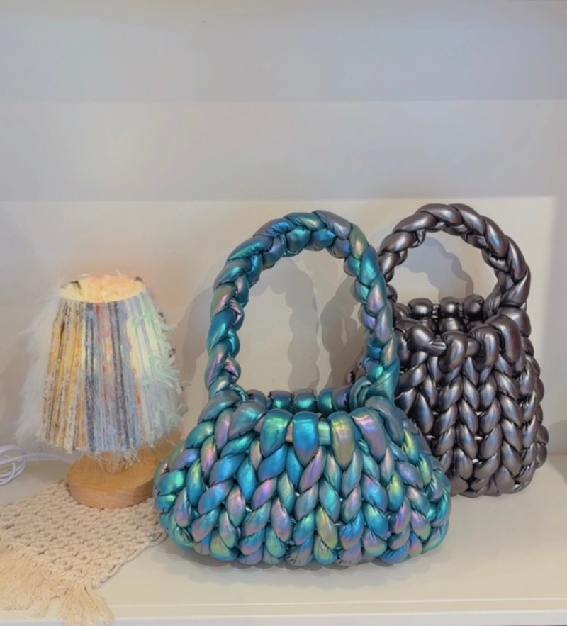 冰岛毛线手编包课程 - 金属流光冰岛线 - 多款 (可使用文化币) - 编织/羊毛毡/布艺 - 其他材质 