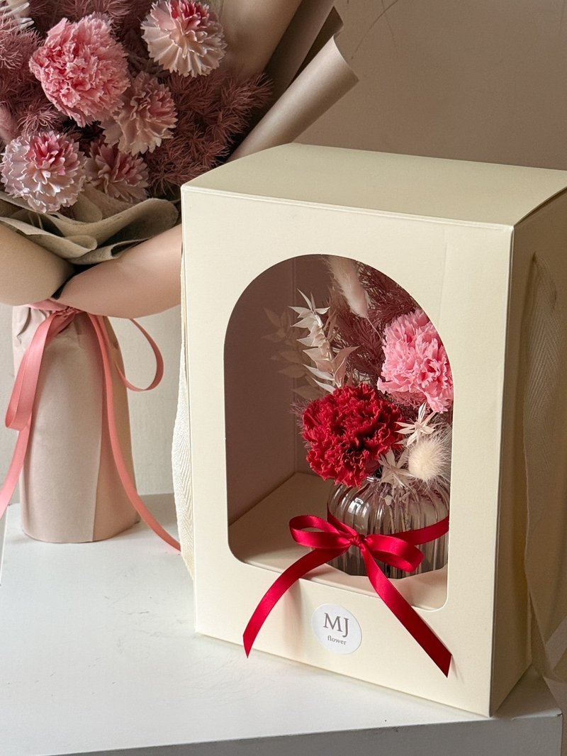 提盒永生康乃馨干燥小花束投入式桌花 - 干燥花/捧花 - 植物．花 多色