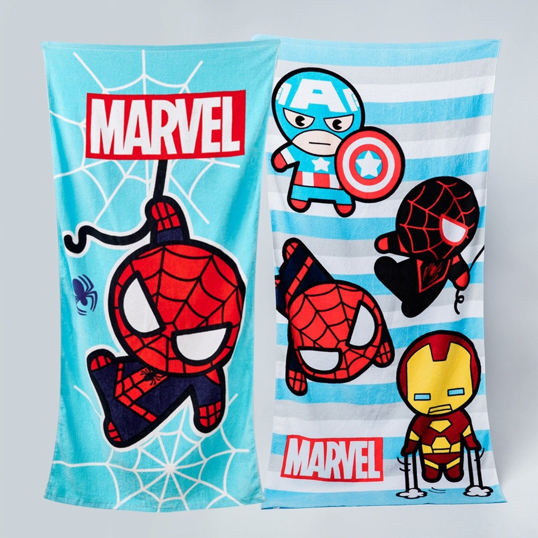 【ONEDER旺达】Marvel 漫威纯棉大浴巾 蜘蛛人 钢铁 美国队长 - 毛巾浴巾 - 棉 
