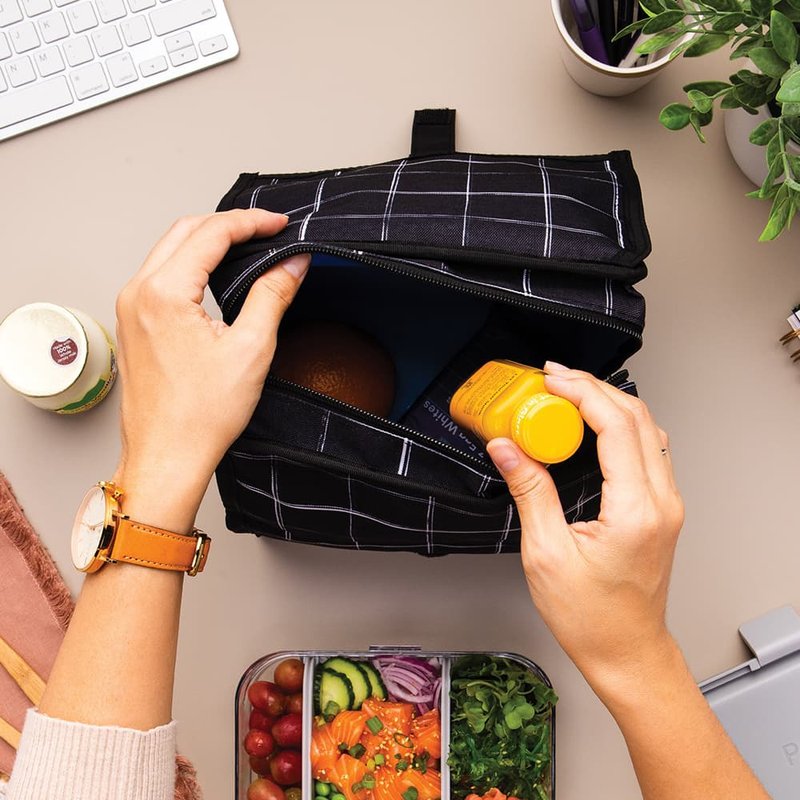 美国【PACKIT】冰酷 6L 新多功能冷藏袋(绅士格纹) - 妈妈包 - 其他材质 黑色